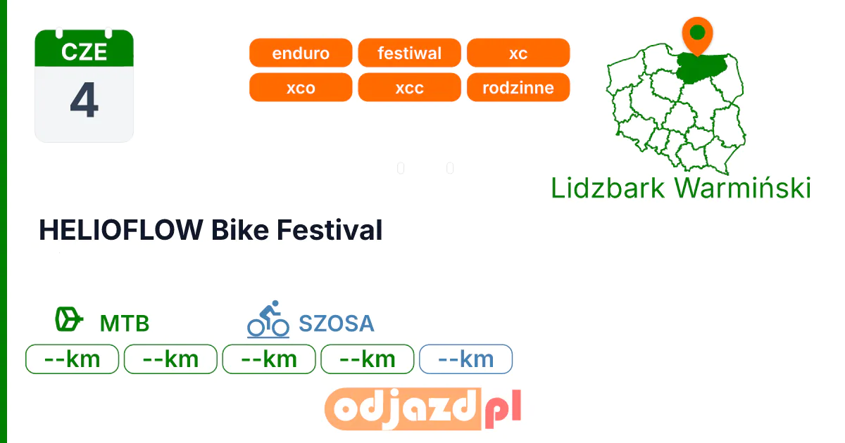 HELIOFLOW Bike Festival — Rower · MTB, 4 czerwca 2027, Lidzbark Warmiński