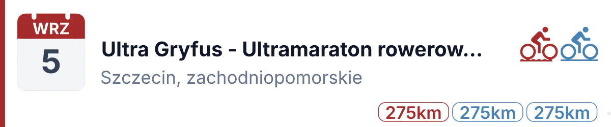 Rower · SZOSA · 5 września 2026 · Zachodniopomorskie