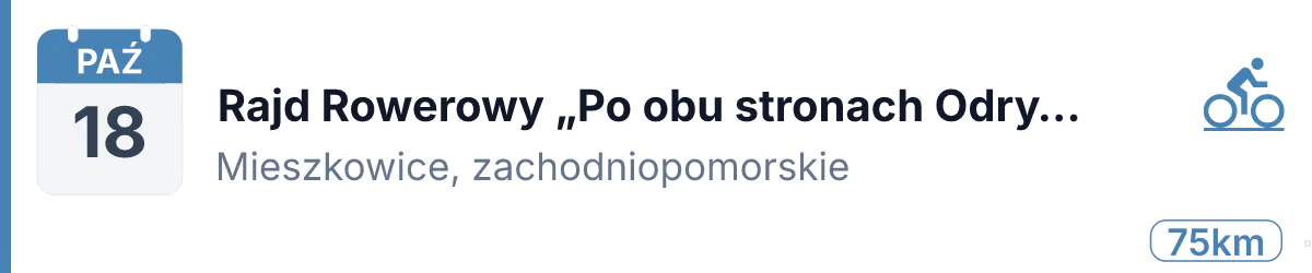 Rower · SZOSA · 18 października 2026 · Zachodniopomorskie