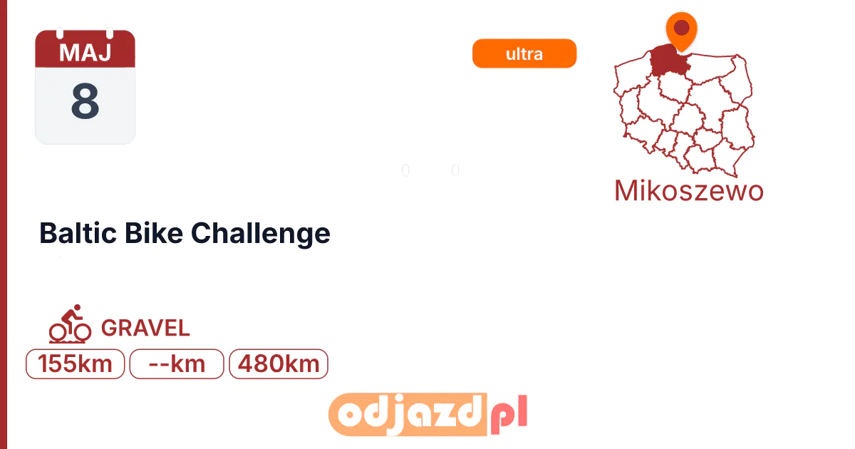 Baltic Bike Challenge — Rower · GRAVEL, 8 maja 2027, Mikoszewo