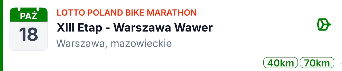 Rower · MTB · 18 października 2026 · Mazowieckie