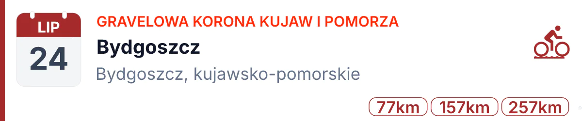 Rower · GRAVEL · 24 lipca 2027 · Kujawsko-pomorskie
