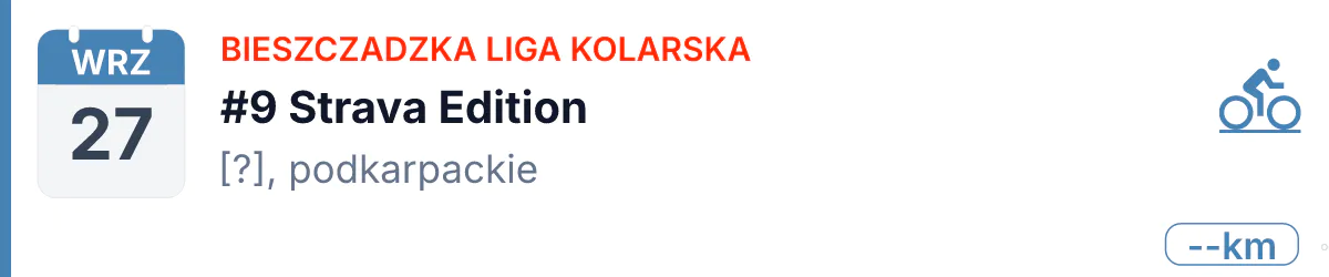 Rower · SZOSA · 27 września 2026 · Podkarpackie