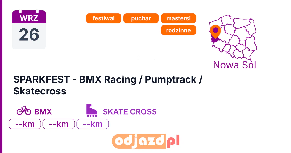 SPARKFEST - BMX Racing / Pumptrack / Skatecross — Rower · BMX, 26 września 2026, Nowa Sól