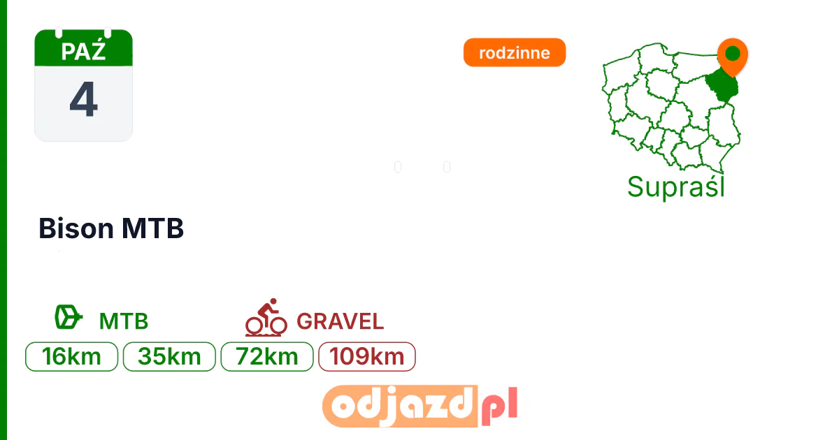 Bison MTB — Rower · MTB, 4 października 2026, Supraśl