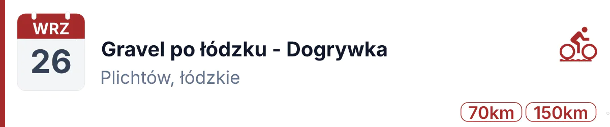 Rower · GRAVEL · 26 września 2026 · Łódzkie