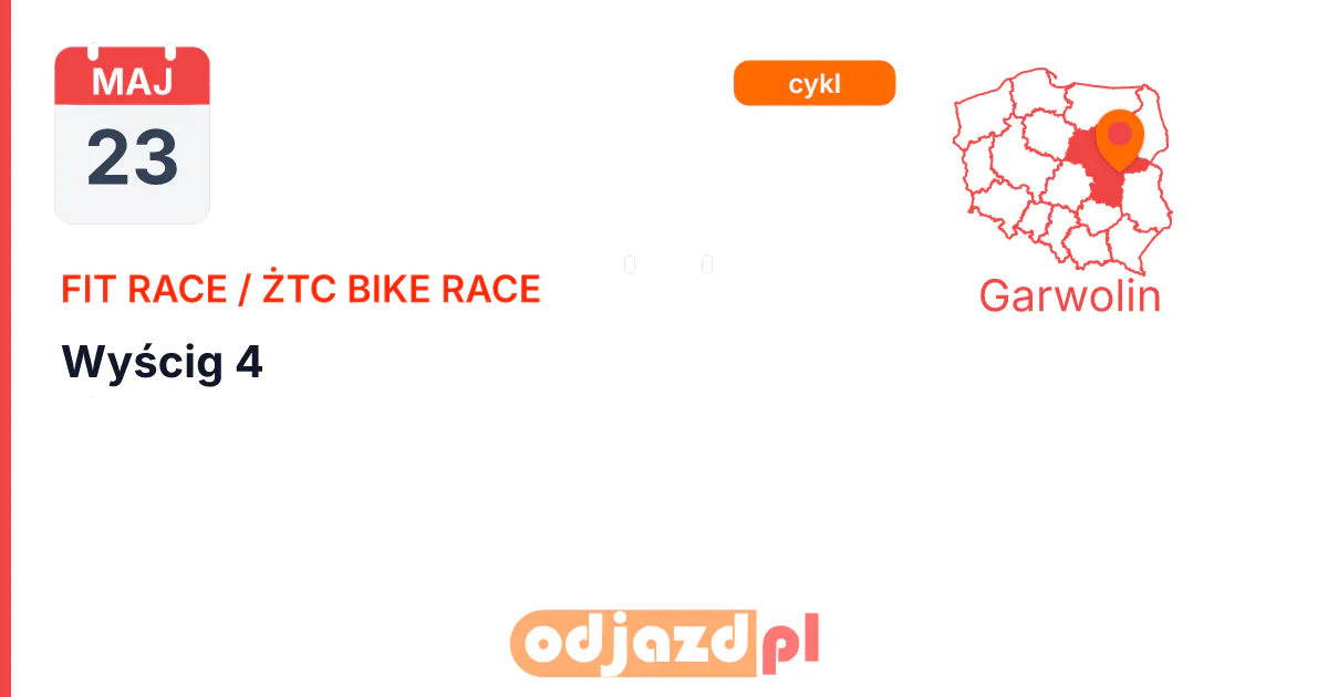 Fit Race / ŻTC Bike Race — Wyścig 4 — Rower · SZOSA, 23 maja 2027, Garwolin