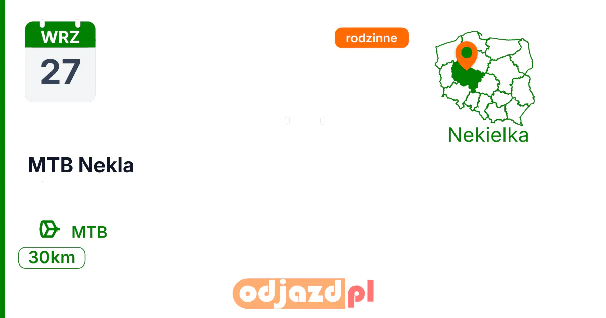 MTB Nekla — Rower · MTB, 27 września 2026, Nekielka