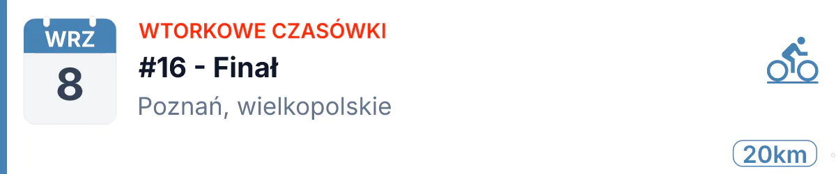 Rower · SZOSA · 8 września 2026 · Wielkopolskie