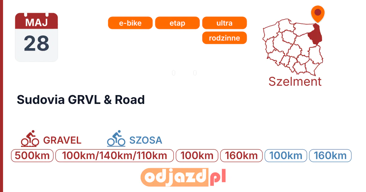 Sudovia GRVL & Road — Rower · SZOSA, 28 maja 2027, Szelment
