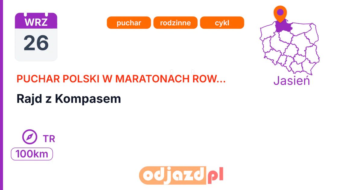 Rajd z Kompasem — Na orientację · TR, 26 września 2026, Jasień