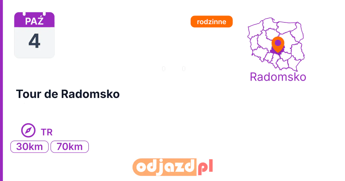 Tour de Radomsko — Na orientację · TR, 4 października 2026, Radomsko