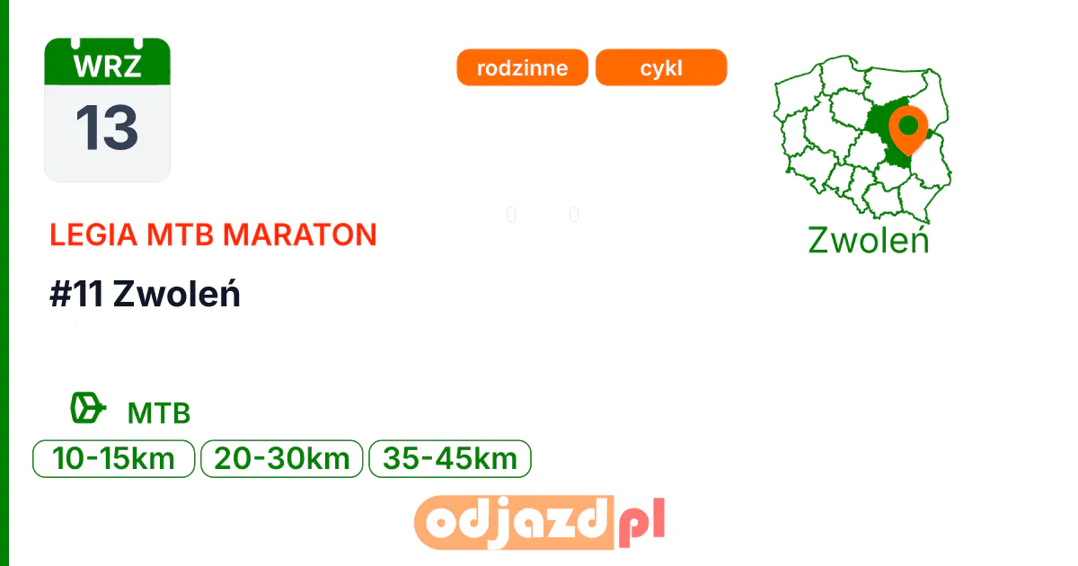 #11 Zwoleń — Rower · MTB, 13 września 2026, Zwoleń