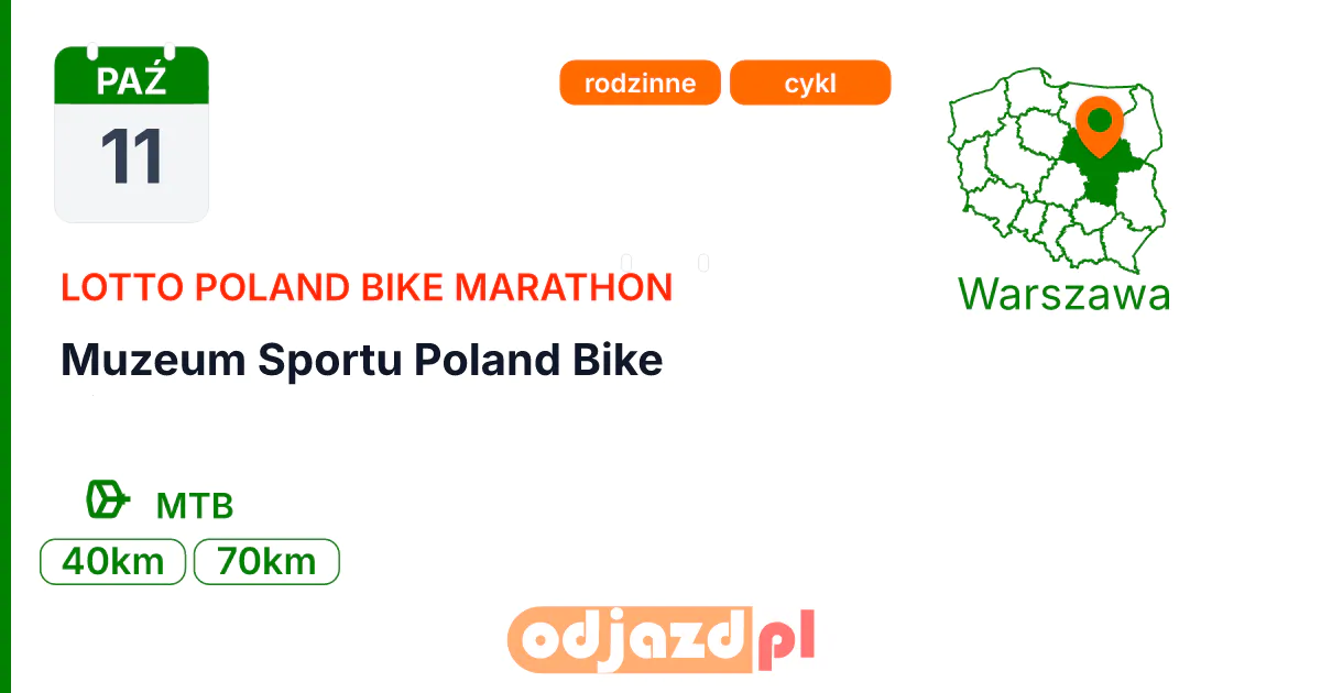 Muzeum Sportu Poland Bike — Rower · MTB, 11 października 2026, Warszawa