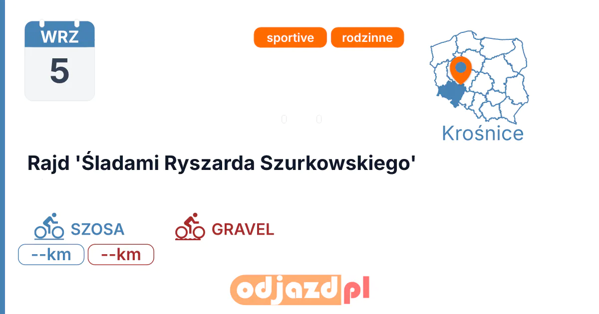 Rajd 'Śladami Ryszarda Szurkowskiego' — Rower · SZOSA, 5 września 2026, Krośnice