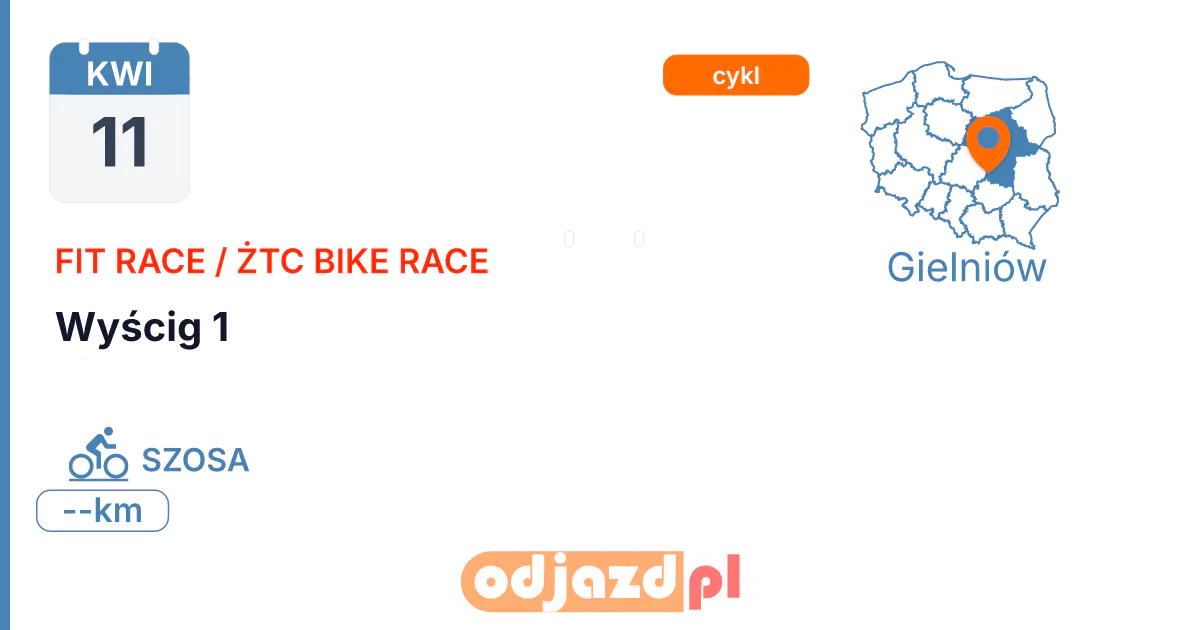 Fit Race / ŻTC Bike Race — Wyścig 1 — Rower · SZOSA, 11 kwietnia 2027, Gielniów