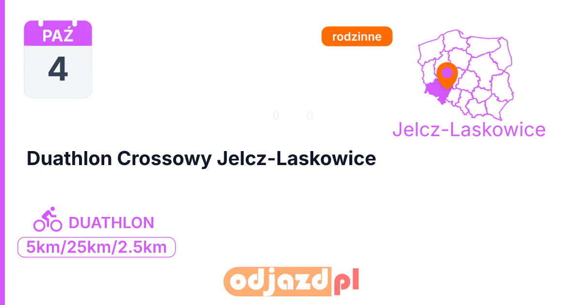 Duathlon Crossowy Jelcz-Laskowice — Duathlon · DUATHLON, 4 października 2026, Jelcz-Laskowice