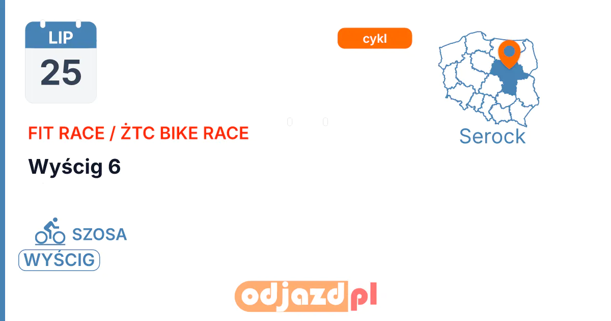 Fit Race / ŻTC Bike Race — Wyścig 6 — Rower · SZOSA, 25 lipca 2027, Serock