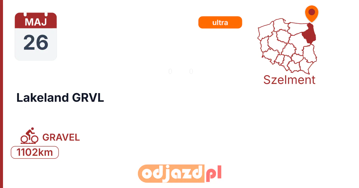 Lakeland GRVL — Rower · GRAVEL, 26 maja 2027, Szelment