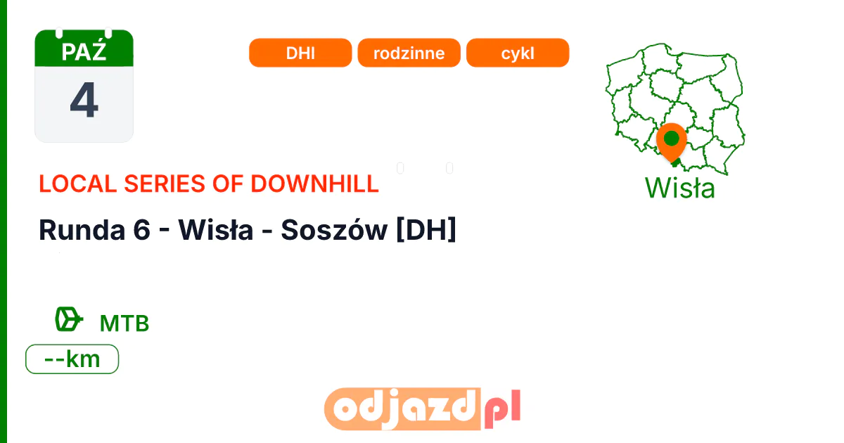 Local Series of Downhill — Runda 6 - Wisła - Soszów [DH] — Rower · MTB, 4 października 2026, Wisła