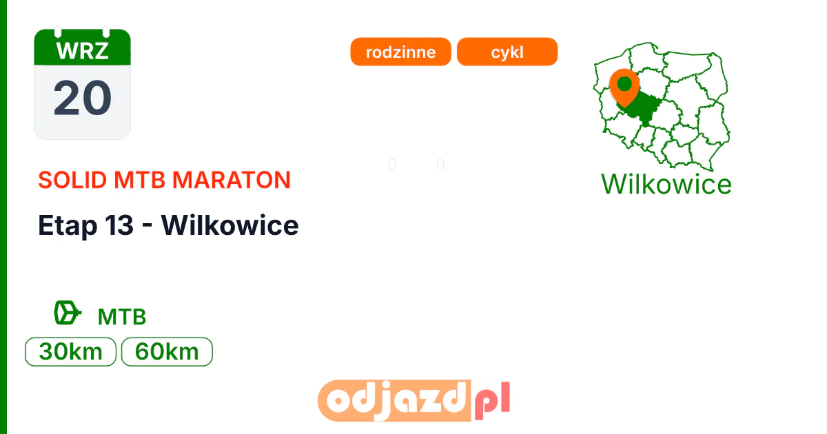 Solid MTB Maraton — Etap 13 - Wilkowice — Rower · MTB, 20 września 2026, Wilkowice
