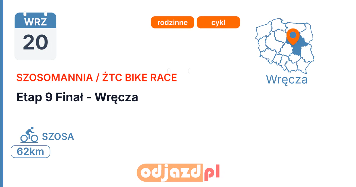 Szosomannia / ŻTC Bike Race — Etap 9 Finał - Wręcza — Rower · SZOSA, 20 września 2026, Wręcza