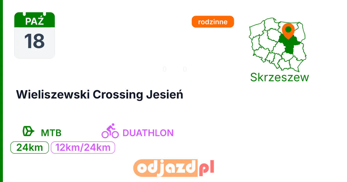Wieliszewski Crossing Jesień — Rower · MTB, 18 października 2026, Skrzeszew