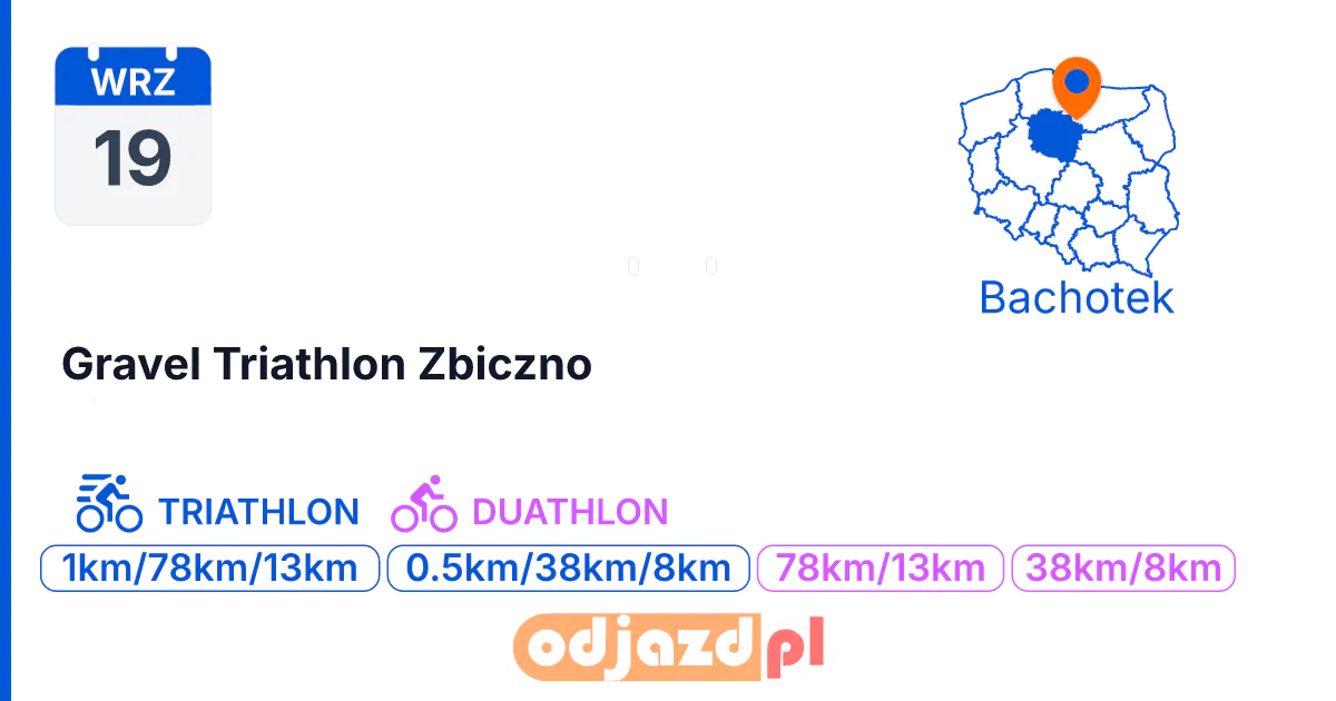 Gravel Triathlon Zbiczno — Triathlon · DUATHLON, 19 września 2026, Bachotek