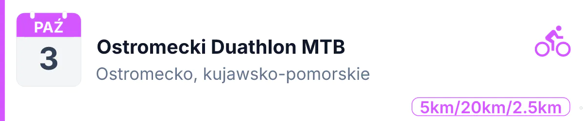 Duathlon · DUATHLON · 3 października 2026 · Kujawsko-pomorskie