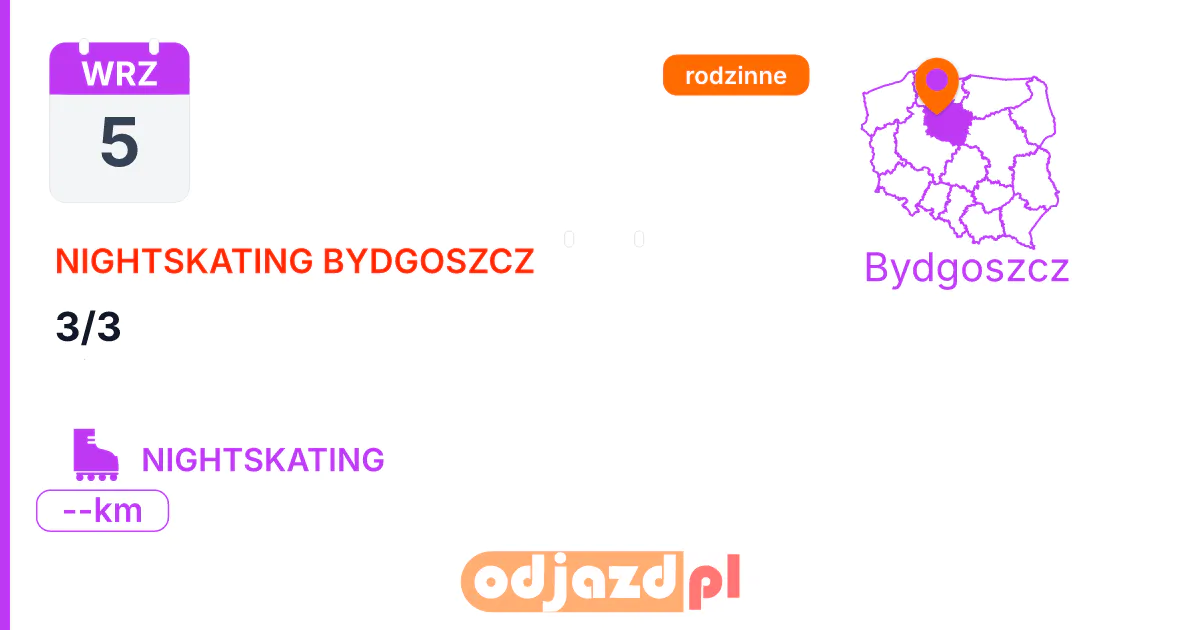 Nightskating Bydgoszcz — 3/3 — Rolki · NIGHTSKATING, 5 września 2026, Bydgoszcz
