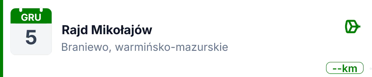 Rower · MTB · 5 grudnia 2026 · Warmińsko-mazurskie