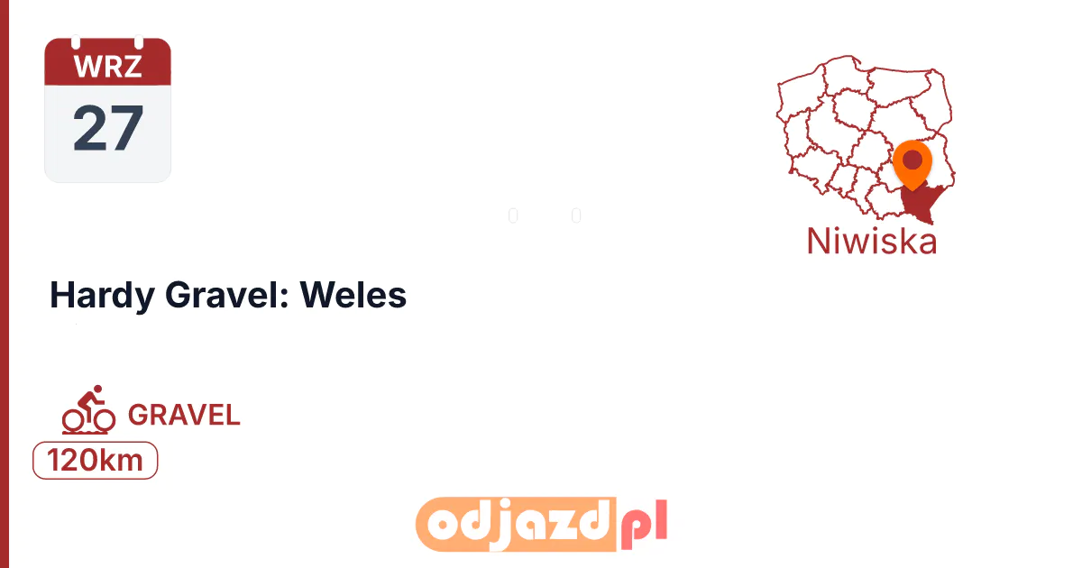 Hardy Gravel: Weles — Rower · GRAVEL, 27 września 2026, Niwiska