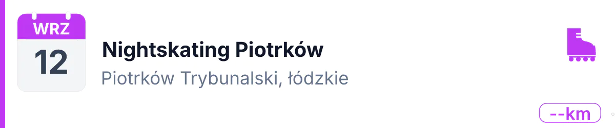Rolki · NIGHTSKATING · 12 września 2026 · Łódzkie