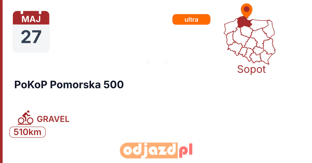 PoKoP Pomorska 500 — Rower · GRAVEL, 27 maja 2027, Sopot