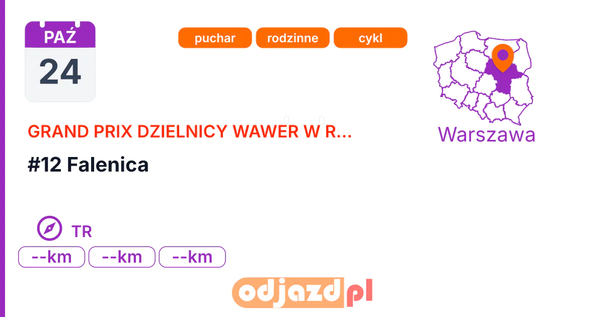 #12 Falenica — Na orientację · TR, 24 października 2026, Warszawa