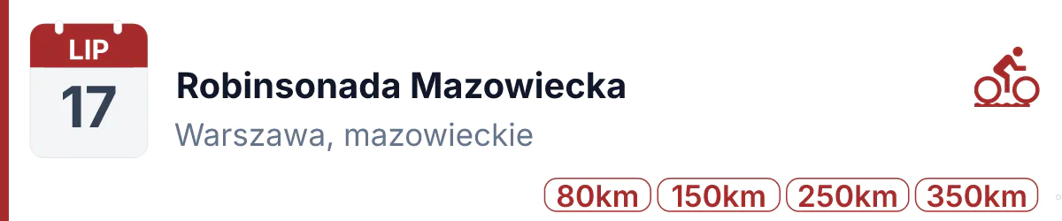 Rower · GRAVEL · 17 lipca 2027 · Mazowieckie