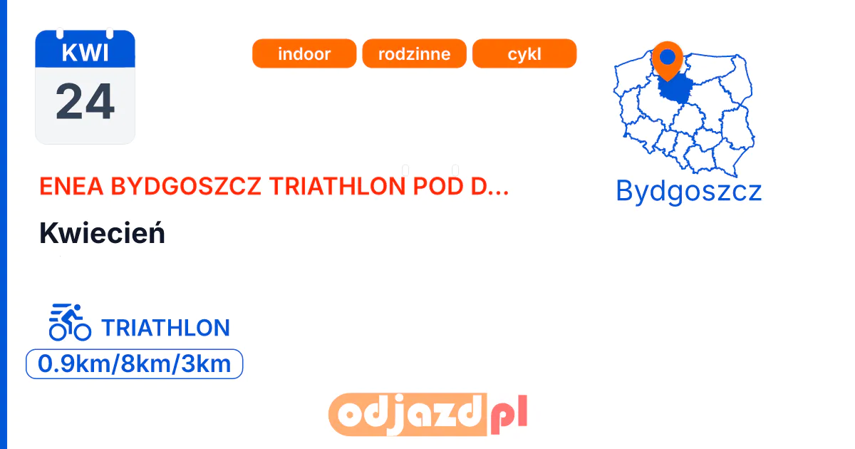 Kwiecień — Triathlon · TRIATHLON, 24 kwietnia 2027, Bydgoszcz