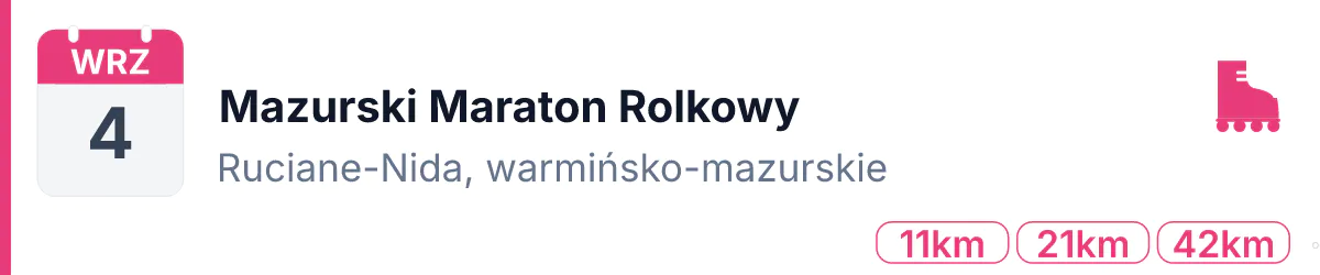 Rolki · SZYBKIE · 4 września 2027 · Warmińsko-mazurskie