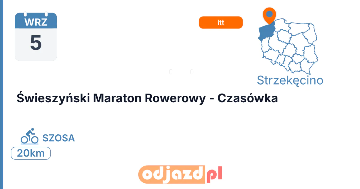 Świeszyński Maraton Rowerowy - Czasówka — Rower · SZOSA, 5 września 2026, Strzekęcino