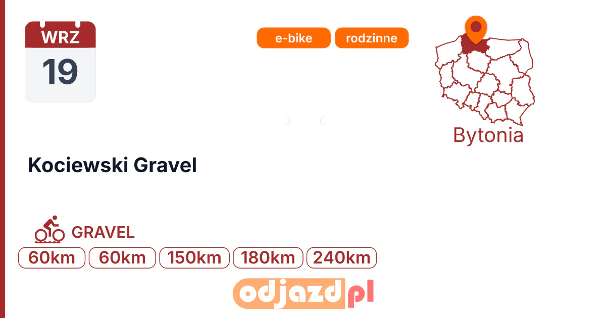 Kociewski Gravel — Rower · GRAVEL, 19 września 2026, Bytonia