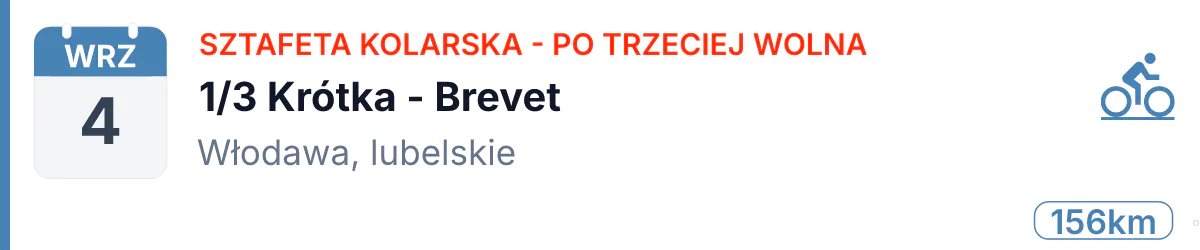 Rower · SZOSA · 4 września 2026 · Lubelskie