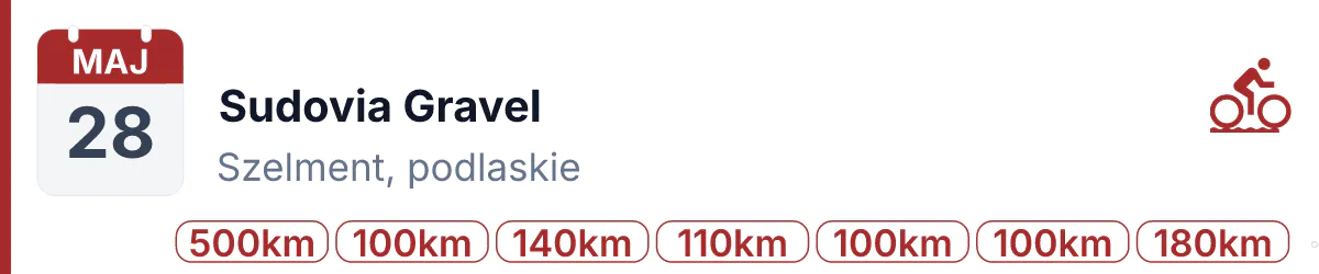 Rower · GRAVEL · 28 maja 2027 · Podlaskie