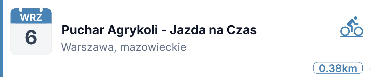 Rower · SZOSA · 6 września 2026 · Mazowieckie
