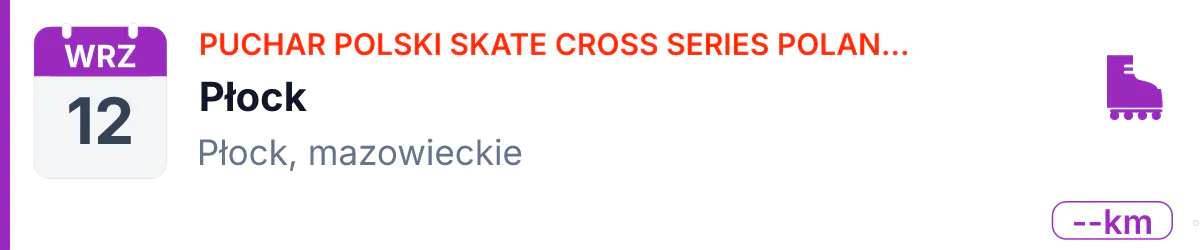 Rolki · SKATE CROSS · 12 września 2026 · Mazowieckie