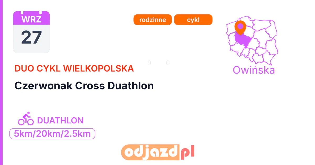 Czerwonak Cross Duathlon — Duathlon · DUATHLON, 27 września 2026, Owińska