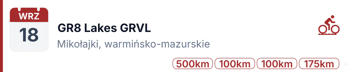 Rower · GRAVEL · 18 września 2027 · Warmińsko-mazurskie