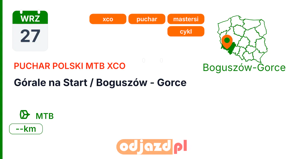 Górale na Start / Boguszów - Gorce — Rower · MTB, 27 września 2026, Boguszów-Gorce