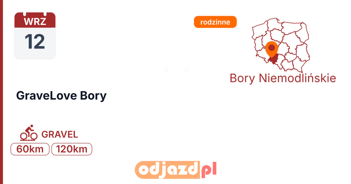 GraveLove Bory — Rower · GRAVEL, 12 września 2026, Bory Niemodlińskie