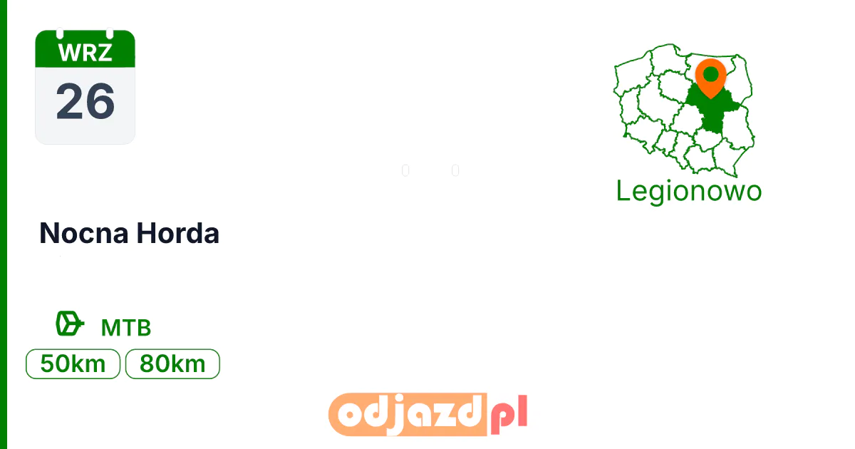 Nocna Horda — Rower · MTB, 26 września 2026, Legionowo
