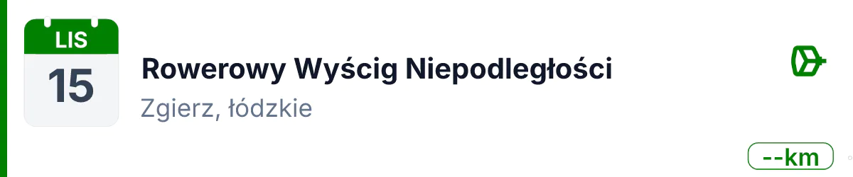 Rower · MTB · 15 listopada 2026 · Łódzkie